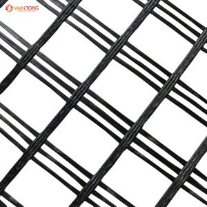 Wholesale Roadbed Solidification Biaxial Polyester 80-80 PET Geogrid for Roadbed Stabilization from china suppliers