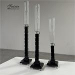 ZT-051 Metal Glass Candlestick Holder 3 pcs Set Tall Table Centerpiece Wedding