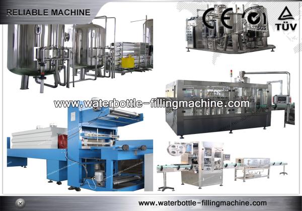 Industrial 3 in 1 Monoblock Vertical Filling Machine Soft Drink Bottling