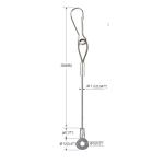 1.2*250mm Stainless Steel Wire Rope Lanyard And Eyelet Accessories For Safety