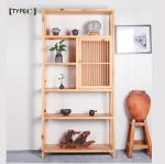 Pinewood Multi Storey Shop Display Showcase Home Storage Cabinet With Door