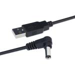 Custom USB Male to Right Angle 5.5 X 2.1mm 2.5 3.5 1.35 Connector Male DC Cable