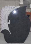Grey G654 Monument Engraved Granite Stone European American Style Customized