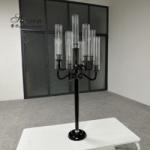 120CM Crystal Glass Candelabra 9 Arms Tall Crystal Candlesticks