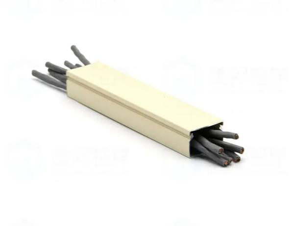Beige 30*20mm Aluminum Extrusion Profiles Trunking For Power Cords Lines Cable