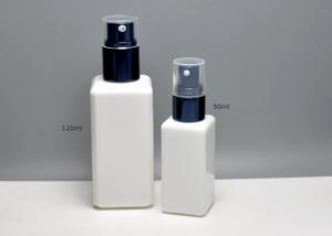 Wholesale Custom Wholesale 50ml 120ml Square Opal White Glass Bottles With Treatment Pump, Cosmetic Packaging Glass Bottles from china suppliers