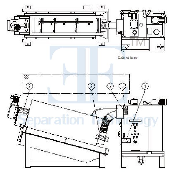 Screw Press Sludge Dewatering Machine 2.4-30m3/h SUS304
