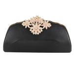 Five Flower Closure Gold Metal Clutch Frames Anniversary Gift Irregular Purse