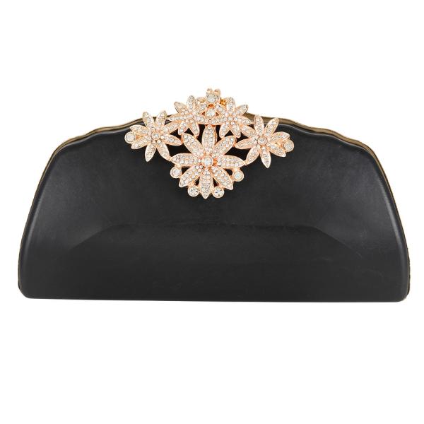 Five Flower Closure Gold Metal Clutch Frames Anniversary Gift Irregular Purse