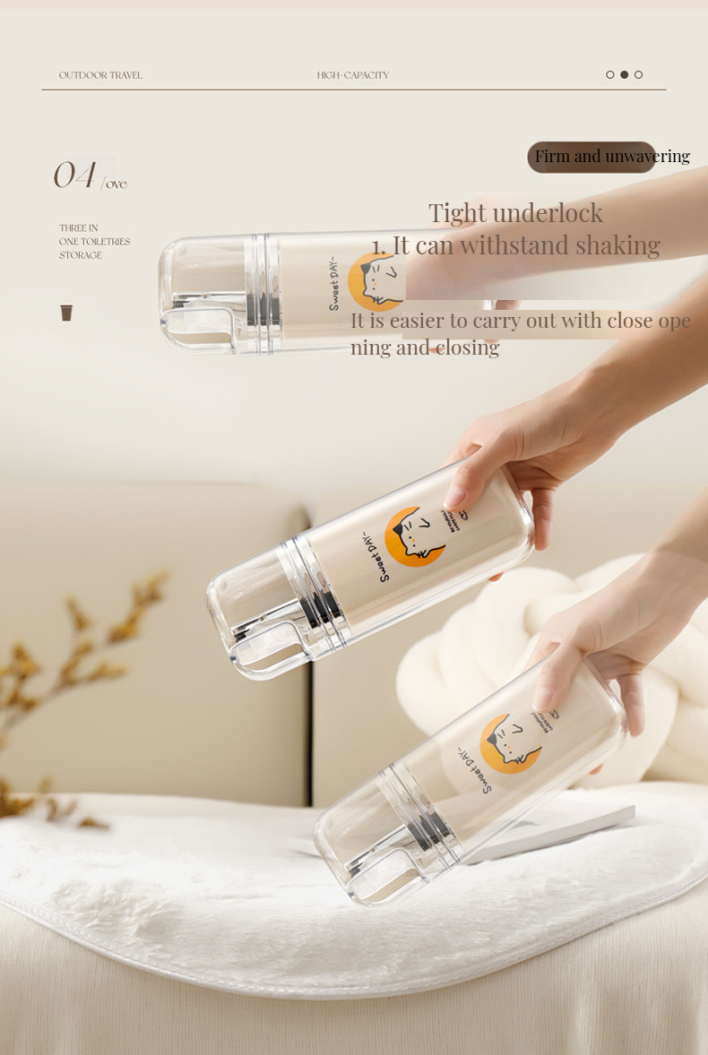 Disposable Cartoon Cute 3-in-1 Portable Dental Jar Set Ideal for Home Hotel Bathroom