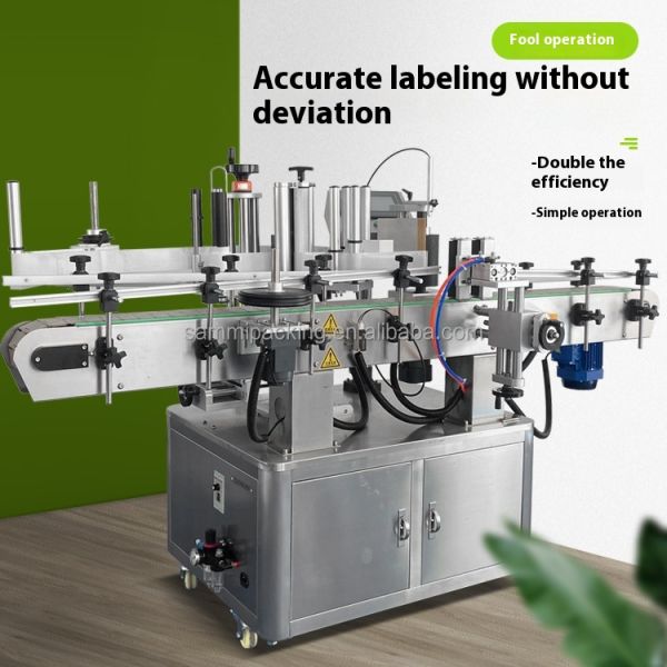 2024 Sales in China Reliable Semi-Automatic Cylinder Labeling Machines Electric Driven with PLC Components Wood Carton Packaging