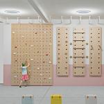 Mixed Color Wooden Rock Climbing Wall Plywood Material Auto Belay System