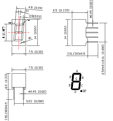 0.39 Inch dual digit 7 segment display Ultra Red led countdown timer