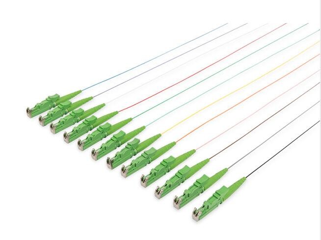 12 Core Color Om3 E2000 Apc Upc G655 Fiber Optic Pigtail