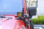 Off Road Car Wrangler JL A Pillar Light Hood Mount Bracket Aluminum Alloy 235