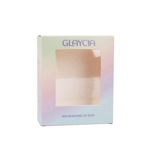Personalized Custom Nourishing Lip Duo Paper Box With Transparency Window