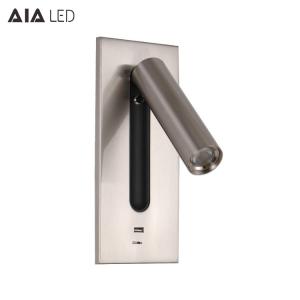 Wholesale Brushed bedside wall light embed mounted bed wall lamp inside 3W led wall bedroom lights from china suppliers