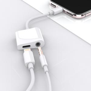 Wholesale Apple Lightning To 3.5 MM Headphone Jack Adapter Splitter Dongle 0.16FT/5CM from china suppliers