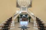 Curved Cast Iron Stair Railing Ornamental Wrought Iron Component Black