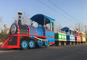 Wholesale 72 Seat Roundhouse Trackless Trains Kiddie Express Train Low Noise Steel Bus Frame from china suppliers