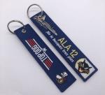 Custom Embroidery Key Chains Printed Remove Before Flight Keychain