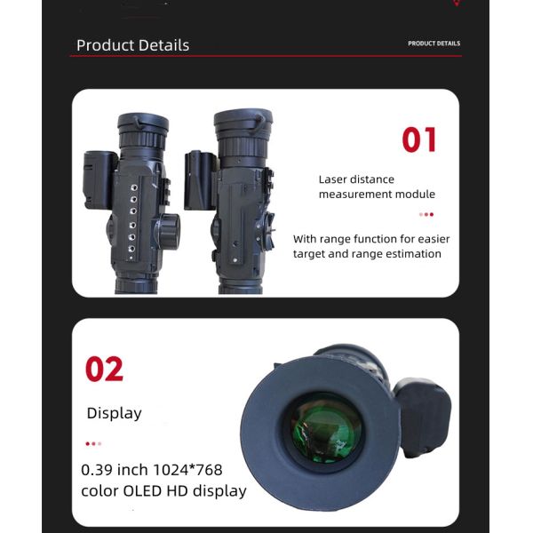 384x288 HD Infrared Night Sights Military Thermal Monocular Night Vision