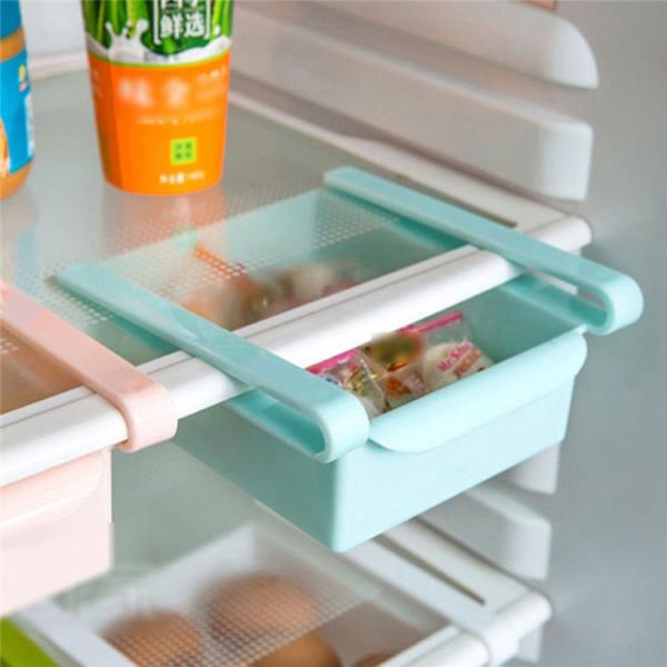 Slide Kitchen Fridge Freezer Refrigerator Space Saver Organizer Storage Box Rack