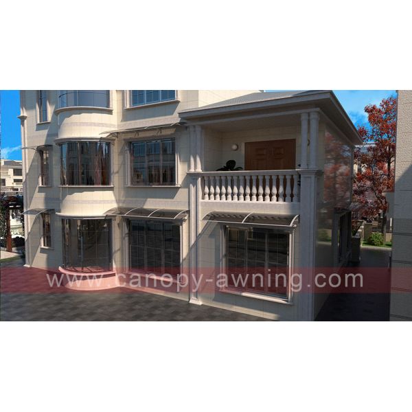 excellent diy polycarbonate awning canopy shelter with cast aluminum bracket arm support for door window