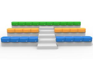 Wholesale HDPE Stadium Seat Stands , Football Stadium Chairs With Optional Row Identification from china suppliers