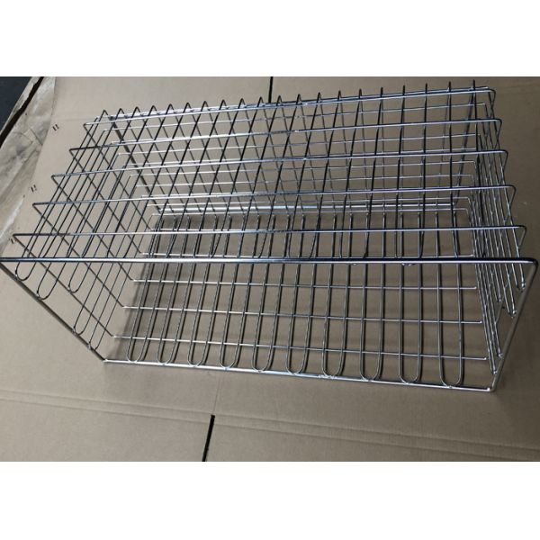 Stainless Steel 304 Welded Wire Storage Basket / Kitchen Drawer Basket