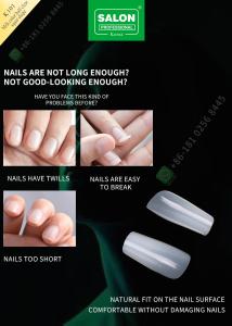 Wholesale Milk Color/ Half Square Shape French Acrylic Fake Nail with ABS Artificial nail False Nail from china suppliers