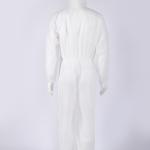 S&J White working protective hooded coverall SMS nonwoven disposable waterproof