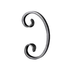 Wholesale Solid Steel Bar Material Ornamental Iron Parts C / S Scroll Decor For Fence from china suppliers
