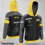 Custom Logo Printing and Embroider 100% Cotton Men's Workout Hoodies with Zipper