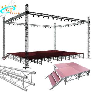 Wholesale Movable Aluminum Stage Truss Outdoor Aluminum Leg Wooden Stage Platform from china suppliers