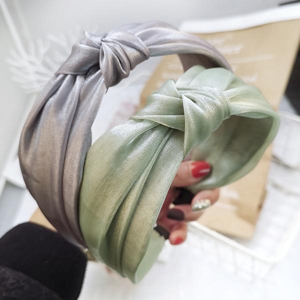 2021 Fashion Latest Girl Knot Density Silk Makeup Embellished Hairband Satin