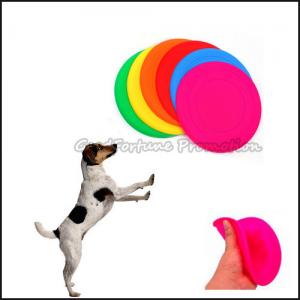 China customed logo promotional Eco Silicon dog training flying disc saucer frisbee gift on sale