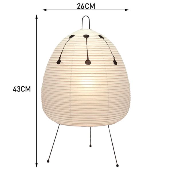 Noguchi Rice Paper Table lights Japanese Paper Lantern Standing Table Lamp Eye-Protection Bedside Lamp(WH-MTB-251)