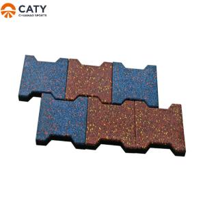 Wholesale Dog Bone Interlocking Rubber Pavers Tile Weatherproof For Outdoor Racecourse Horse Stable Mat from china suppliers