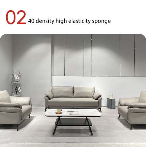 Cat Scratch Leather Sofa, Small-sized Living Room, Simple Double and Three Person Nordic Clothing Store Apartment, Orange Color