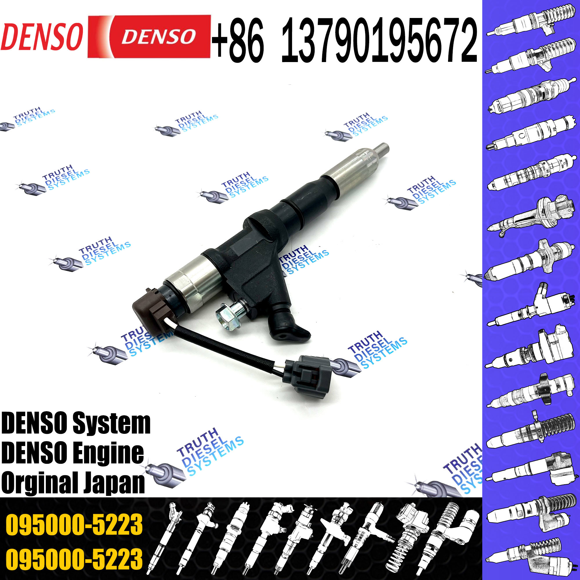 095000-5223 Common Rail Injector 095000-5223 For HINO E13C 700 Series 23670-E0340 23670-E0341