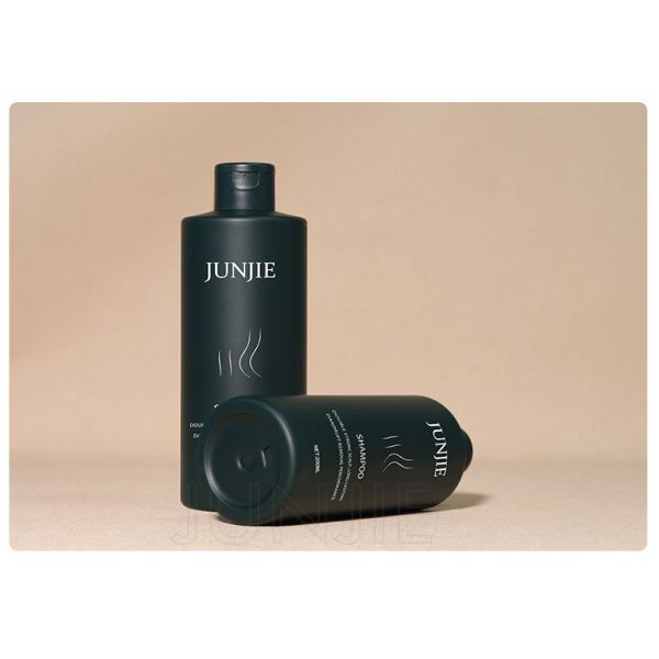 250ml PET Lotion Container Cylinder Flat Shoulder Cosmo Round Lotion Shampoo and Conditioner Plastic Bottles With Pump Cap