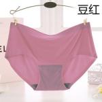 Anti-Static Seamless Underwear Female Breathable Ice Silk Mid Waist Underwear