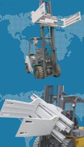 Wholesale Round Hay Bale Clamp Lifter Forklift Bale Clamp 730mm Overall Height from china suppliers