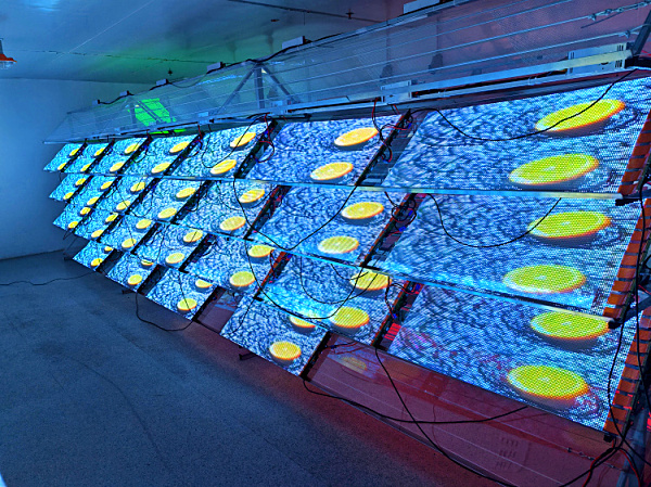 HD P4 Indoor Ultra Thin LED Transparent Film Screen For LED Billboard Display