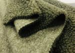 150cm Soft Blanket Fabric / Woollike Sherpa Fleece Blanket Fabric Olive Green