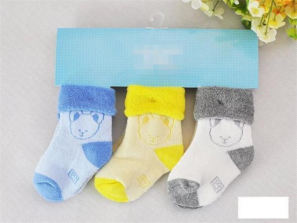 Classic thick knitted terry supersoft AZO-free cotton socks for baby