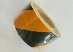 Black And Yellow Reflective Tape Sheets , Double Slant Banner Truck Trailer