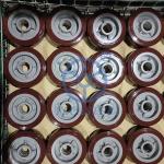 Red PU Wheel Swivel Single Brake 6 Inch Heavy Duty Casters