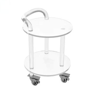 Wholesale Clear Assembled Acrylic Rolling Cart With Wheels For Dinning Room Bedroom storage from china suppliers